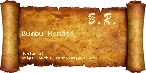 Bumbu Renátó névjegykártya